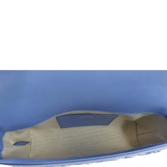 BURBERRY Note TB Small Sequins Yarn Shoulder Bag Blue - Picture 12 of 12